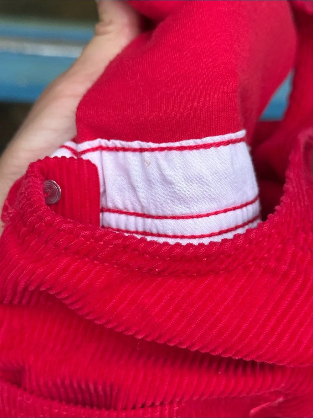 Vintage OshKosh B'gosh Bright Red Corduroy Overalls for Kids
